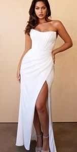 COPY - Sheath long lace up wedding dress